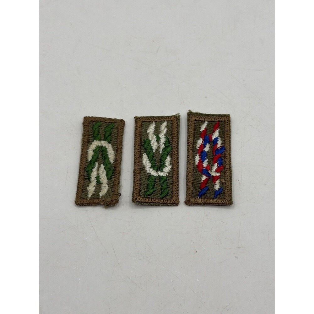 Vintage EAGLE SCOUT Boy Scouts Rank Square Knot PATCHS BSA Badge Award